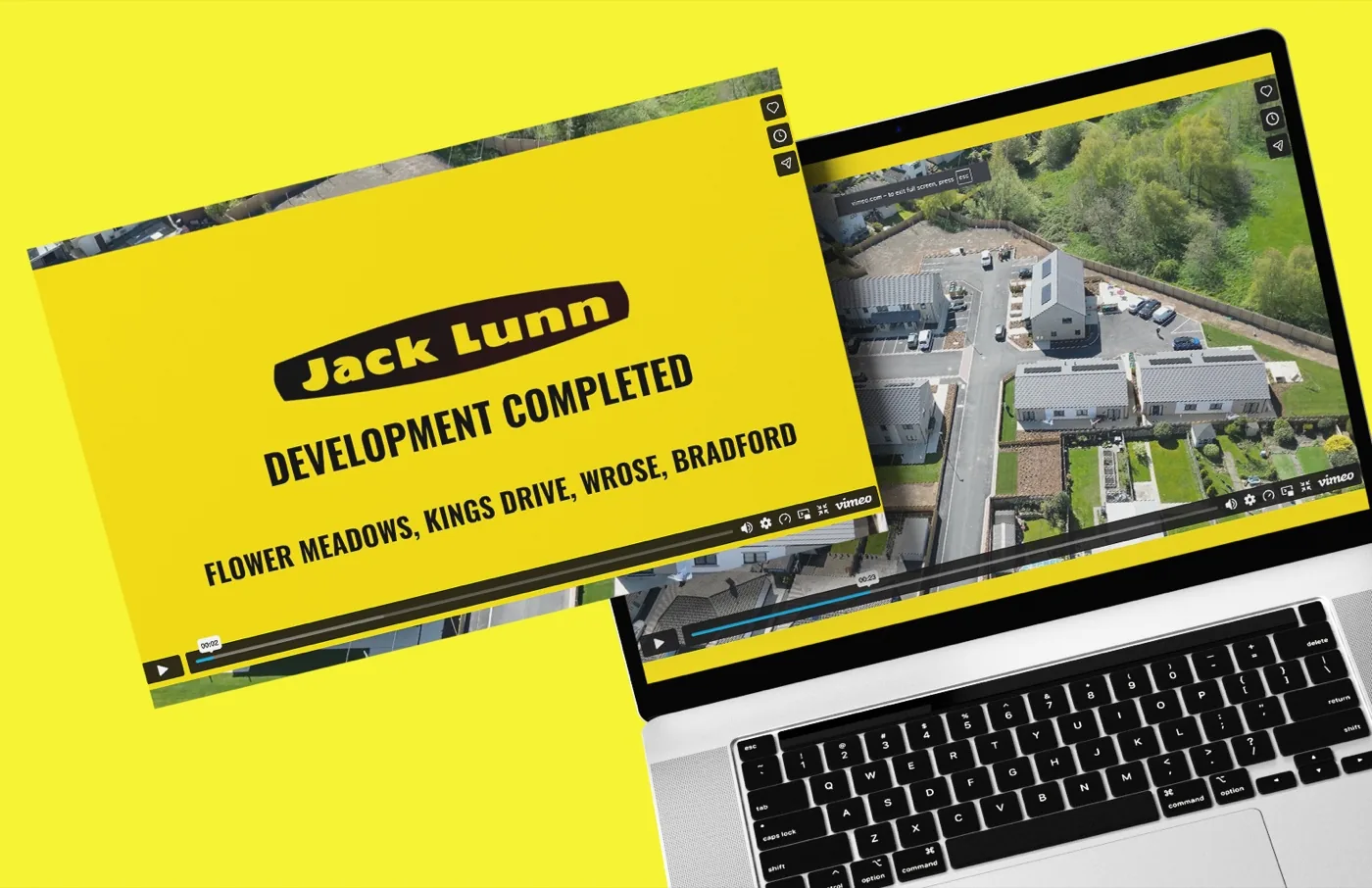 Drone view of a Jack Lunn construction and property development